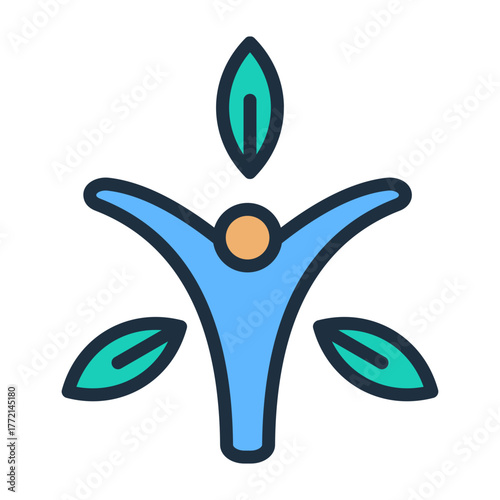 Wellness Icon - Lineal Color