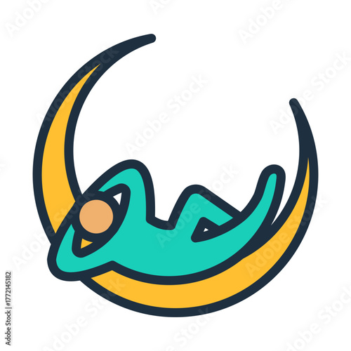 Relaxation Icon - Lineal Color