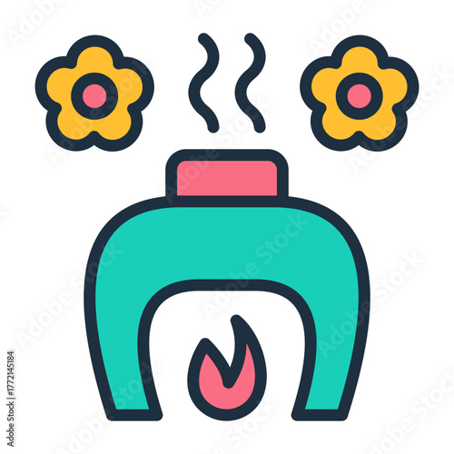 Aromatherapy Icon - Lineal Color