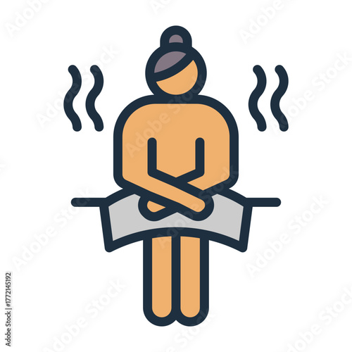 Sauna Icon - Lineal Color
