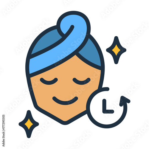 Skin Rejuvenation Icon - Lineal Color