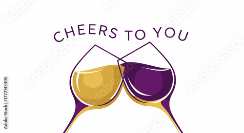 Toast to success with vibrant wine glasses clinking together, perfect for celebratory moments and special occasions with a touch of elegance