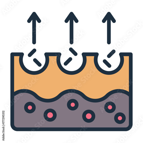 Exfoliation Icon - Lineal Color