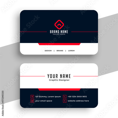 modern style professional visiting card layout for office biz