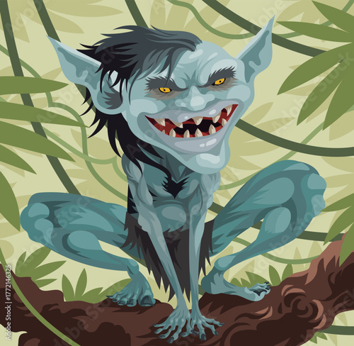 tokoloshe creature in the african jungle