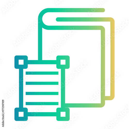 layout Line Gradient Icon