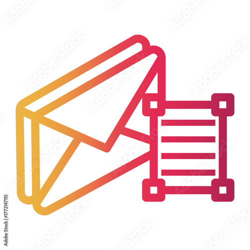 message Line Gradient Icon