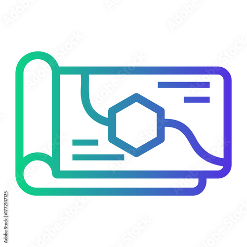 magazine Line Gradient Icon