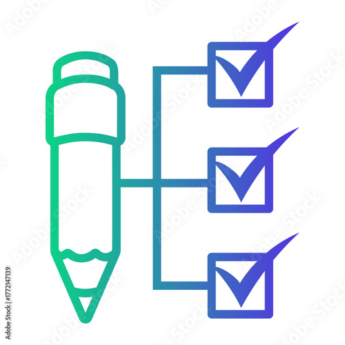 story Line Gradient Icon