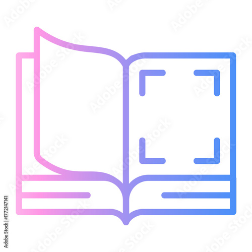 book Line Gradient Icon