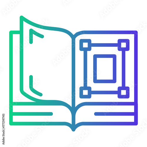 book Line Gradient Icon
