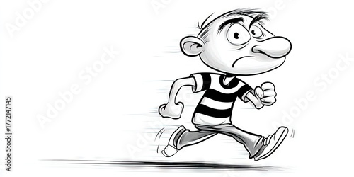 Wallpaper Mural Doodle art of comical little man character Torontodigital.ca