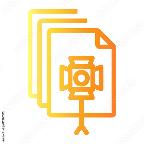 camera Line Gradient Icon