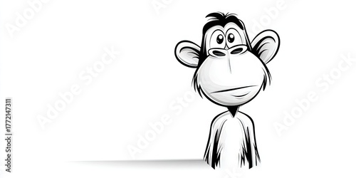 Doodle art of comical monkey character