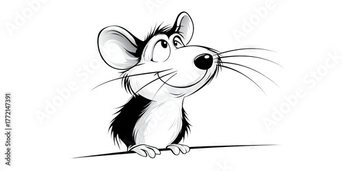 Doodle art of comical mouse character