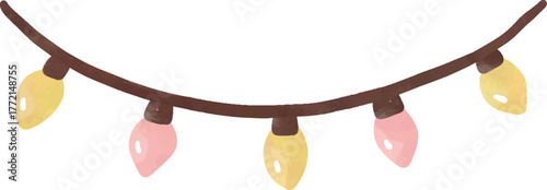 Watercolor sparkler stick illustration for Diwali celebration