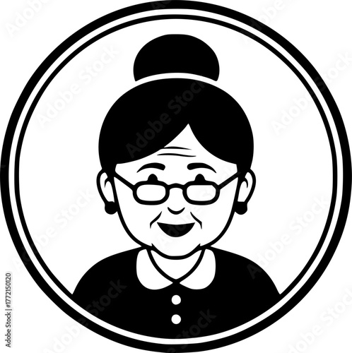 Grandma - High Quality Vector Logo - Vector illustration ideal for T-shirt graphic
