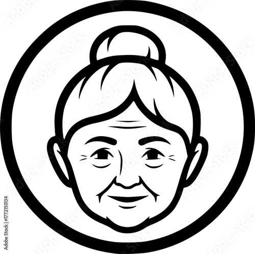 Grandma - High Quality Vector Logo - Vector illustration ideal for T-shirt graphic
