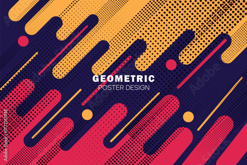 Rounded lines halftone background