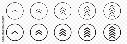 Assorted Black Arrow Icon Set with Swipe Up and Directional Concepts for Web and Mobile Applications. Vector illustration. Eps 10.