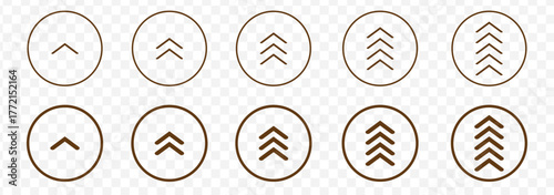 Assorted Black Arrow Icon Set with Swipe Up and Directional Concepts for Web and Mobile Applications. Vector illustration. Eps 10.