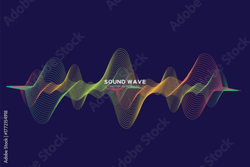 Sound wave dots background