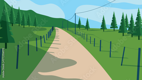 vector mountain road background