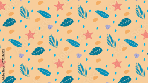 colorful leaf combination pattern vector