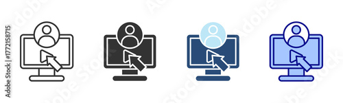 Video Tutorial Icon Set. Designed In Multi Style