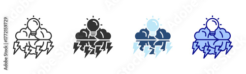 Brainstorm Icon Set. Designed In Multi Style