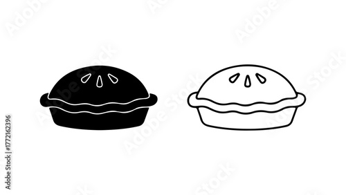 Pie outline with transparent background
