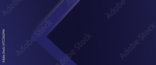 Dark blue long banner vector template. Abstract minimalist background for social media covers, web banners, and headers.