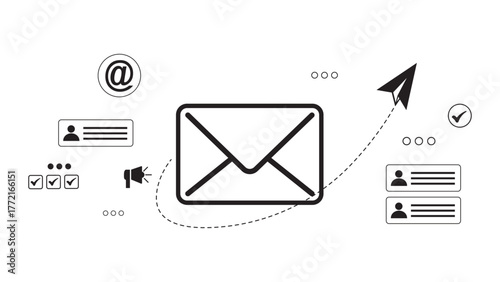 Digital marketer using email marketing tools on laptop and smartphone, sending newsletters and analyzing campaign performance to engage subscribers and grow business through personalized content.