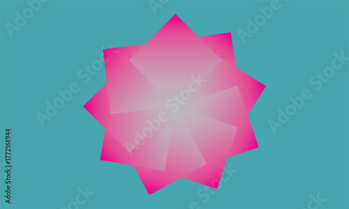 Pink Gradient Star with Smooth Light