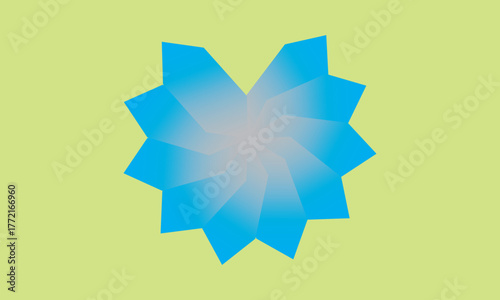 Blue Abstract Flower with Soft Glow