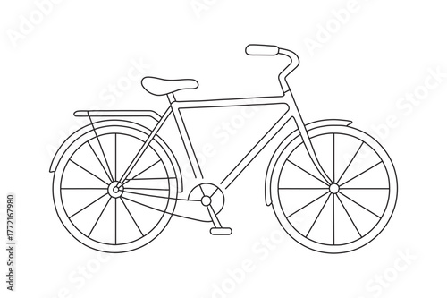 vintage bicycle vector illustration