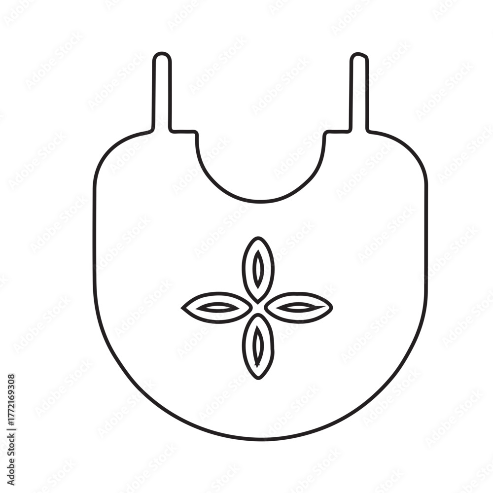 Obraz premium Baby Bib Outline