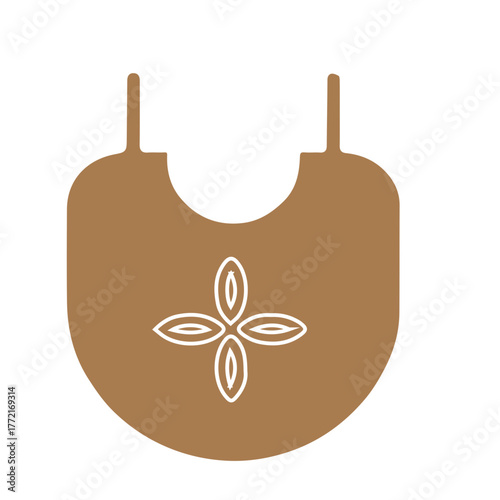 Brown Baby Bib