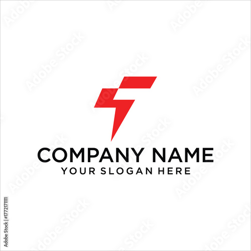 letter S abstract red logo vector