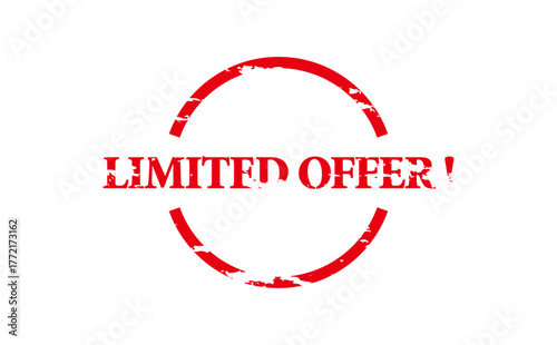 LIMITED OFFER ! - LIMITED OFFER ! text written on Red Rubber Stamp 
