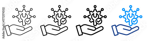 Service Provider Icon Different Style Outline Collection Set