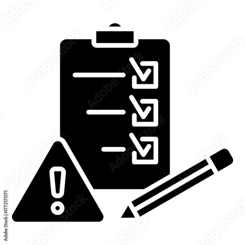 Risk Assessment Glyph Icon