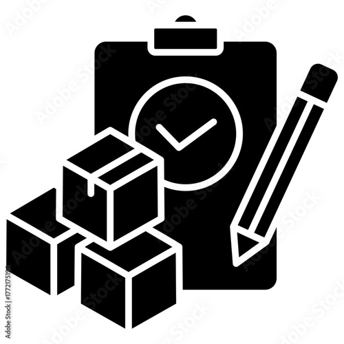 Inventory Audit Glyph Icon