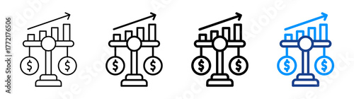 Private Equity Icon Different Style Outline Collection Set