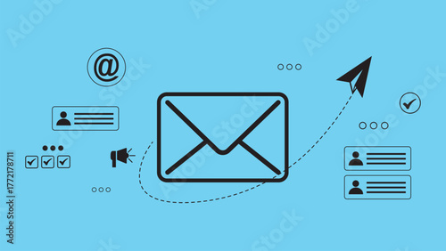  Digital marketer using email marketing tools on laptop and smartphone, sending newsletters and analyzing campaign performance to engage subscribers and grow business through personalized content.	