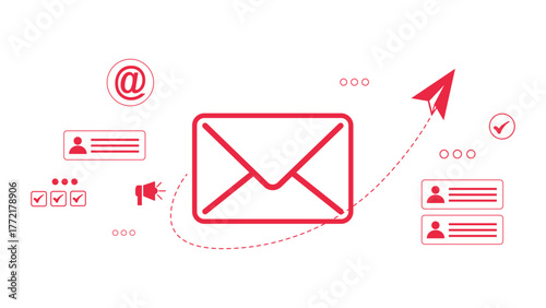 Digital marketer using email marketing tools on laptop and smartphone, sending newsletters and analyzing campaign performance to engage subscribers and grow business through personalized content.	