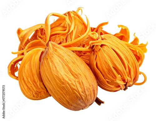 Isolated Dried Mace Spice with Unique Texture and Color