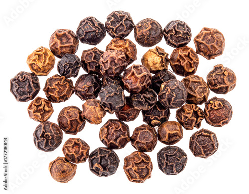 Dried Sichuan Peppercorns Isolated on White Background