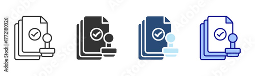 Legislation Icon Set. Designed In Multi Style