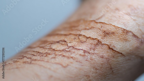 Close-Up of Dry, Flaky Skin on Arm